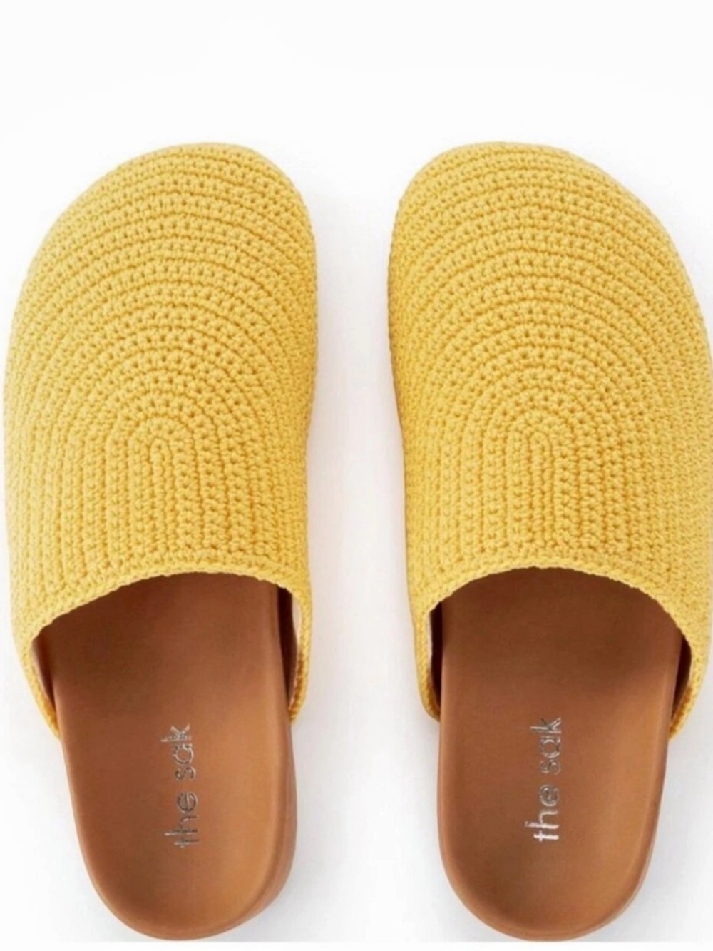 the sak Bolinas Clog Textured Woven Mules Yellow